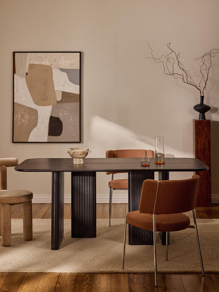 Meta Ahşap Yemek Masası Siyah