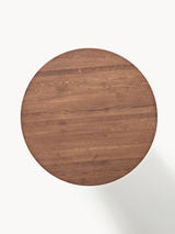 Meta Yuvarlak Ahşap Yemek Masası Ceviz