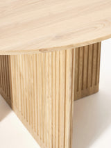 Meta Yuvarlak Ahşap Yemek Masası Meşe