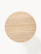 Meta Yuvarlak Ahşap Yemek Masası Meşe