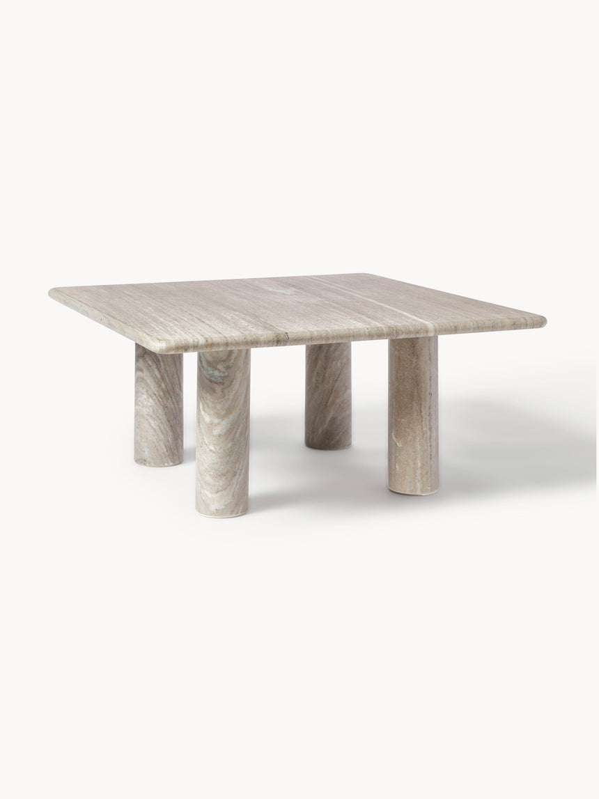 Milas Mermer Kare Orta Sehpa Gri