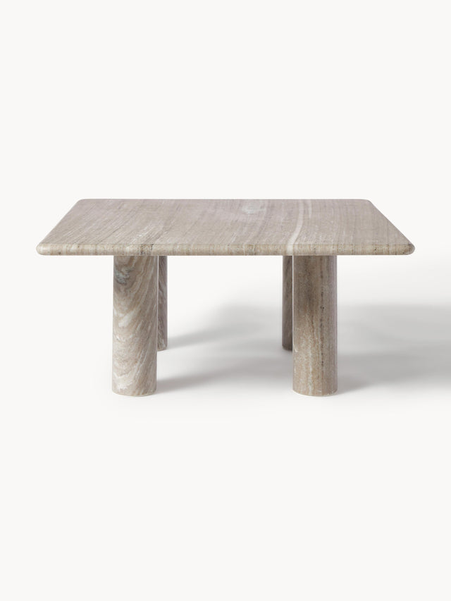 Milas Mermer Kare Orta Sehpa Gri