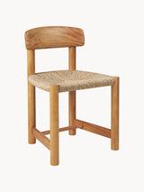 Miller Hasır İşlemeli Ahşap Sandalye Natürel