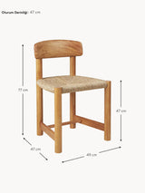 Miller Hasır İşlemeli Ahşap Sandalye Natürel