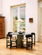 Miller Hasır İşlemeli Ahşap Sandalye Siyah