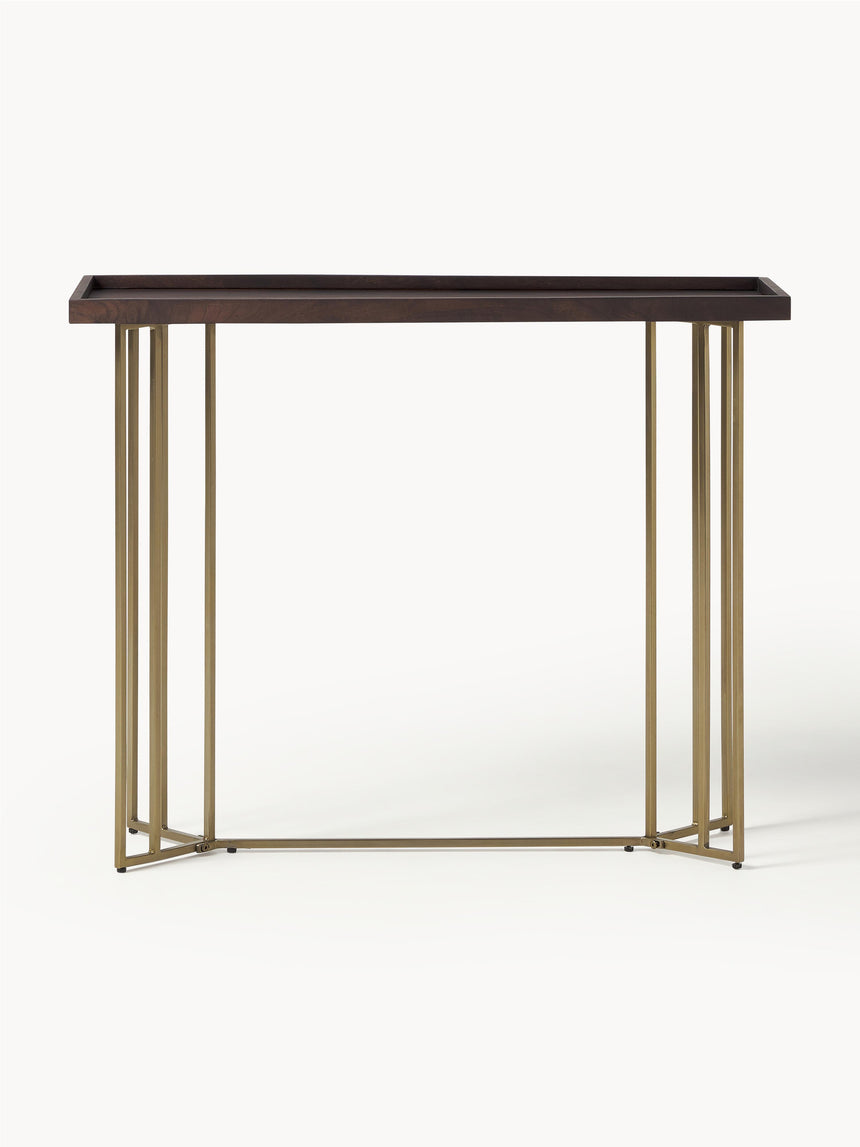 Minsk Ahşap Tablalı Metal Ayaklı Dresuar Ceviz