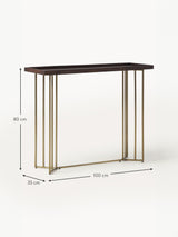 Minsk Ahşap Tablalı Metal Ayaklı Dresuar Ceviz