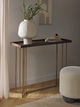 Minsk Ahşap Tablalı Metal Ayaklı Dresuar Ceviz