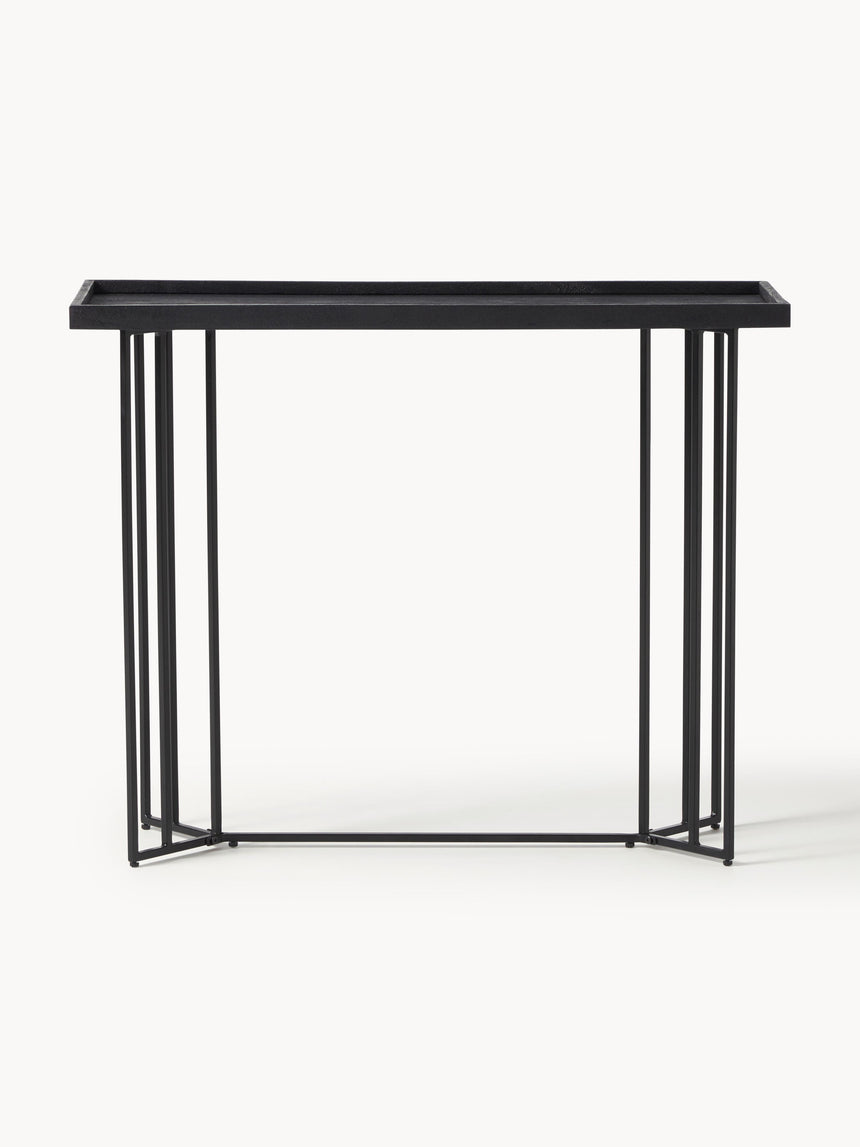 Minsk Ahşap Tablalı Metal Ayaklı Dresuar Siyah