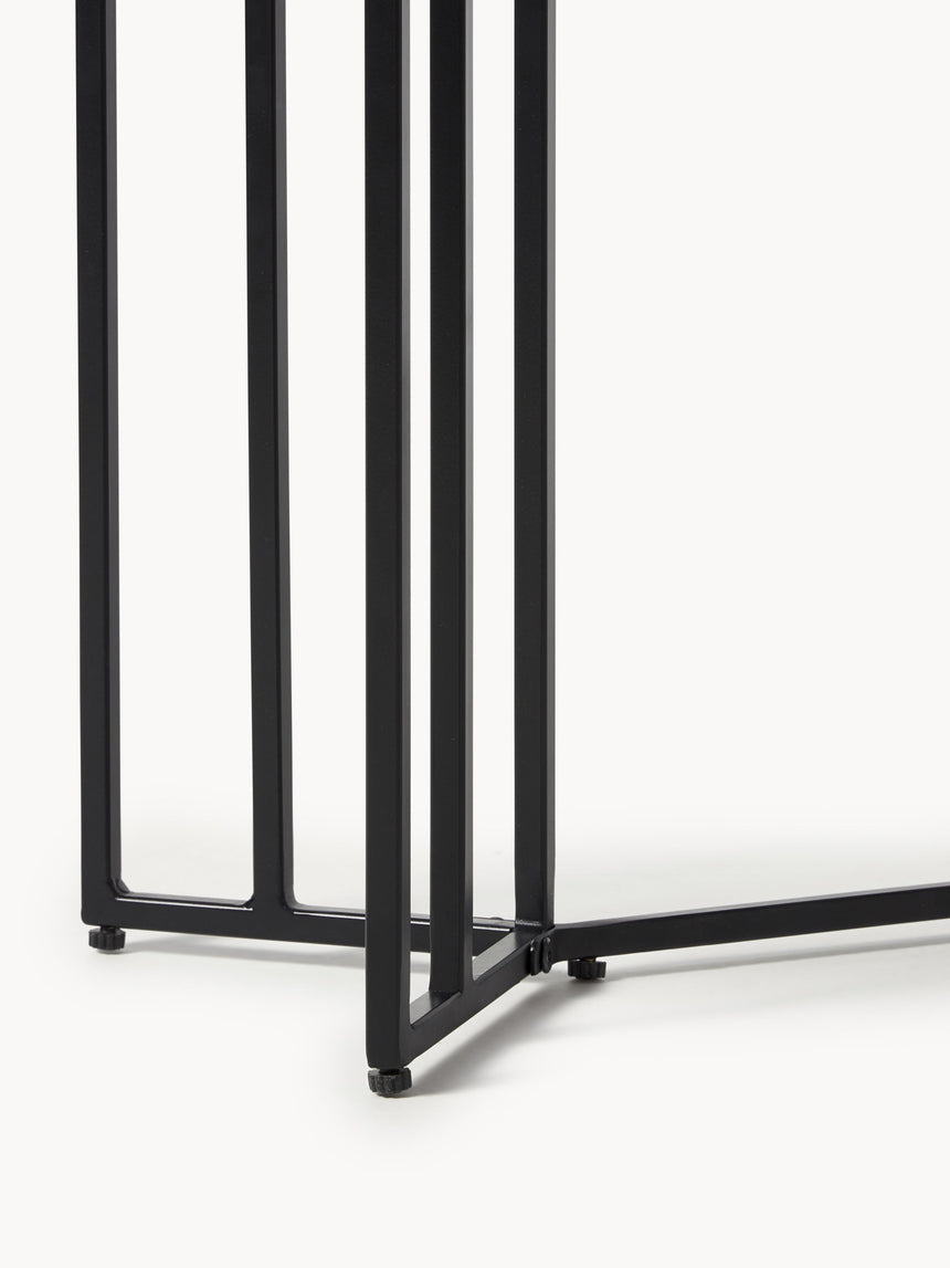 Minsk Ahşap Tablalı Metal Ayaklı Dresuar Siyah