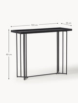 Minsk Ahşap Tablalı Metal Ayaklı Dresuar Siyah