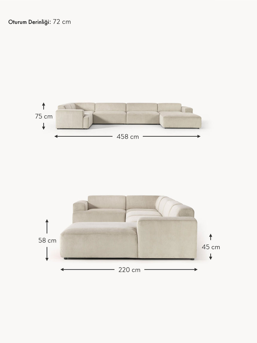 Mira Big Köşe Koltuk Bej Fitilli