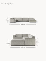 Mira Big Köşe Koltuk Gri Fitilli