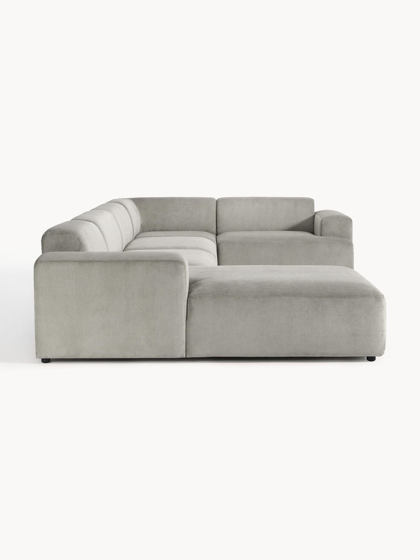 Mira Big Köşe Koltuk Gri Fitilli