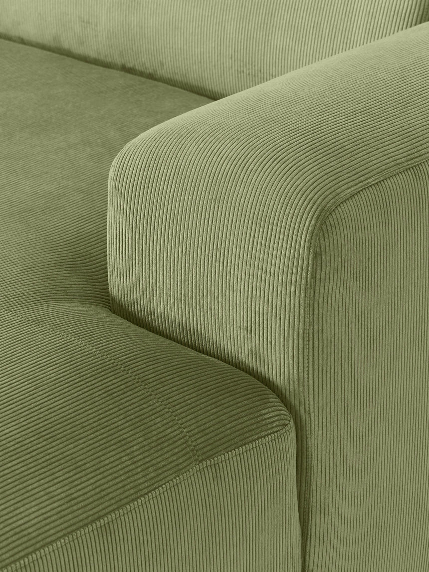 Mira Big Köşe Koltuk Yeşil Fitilli