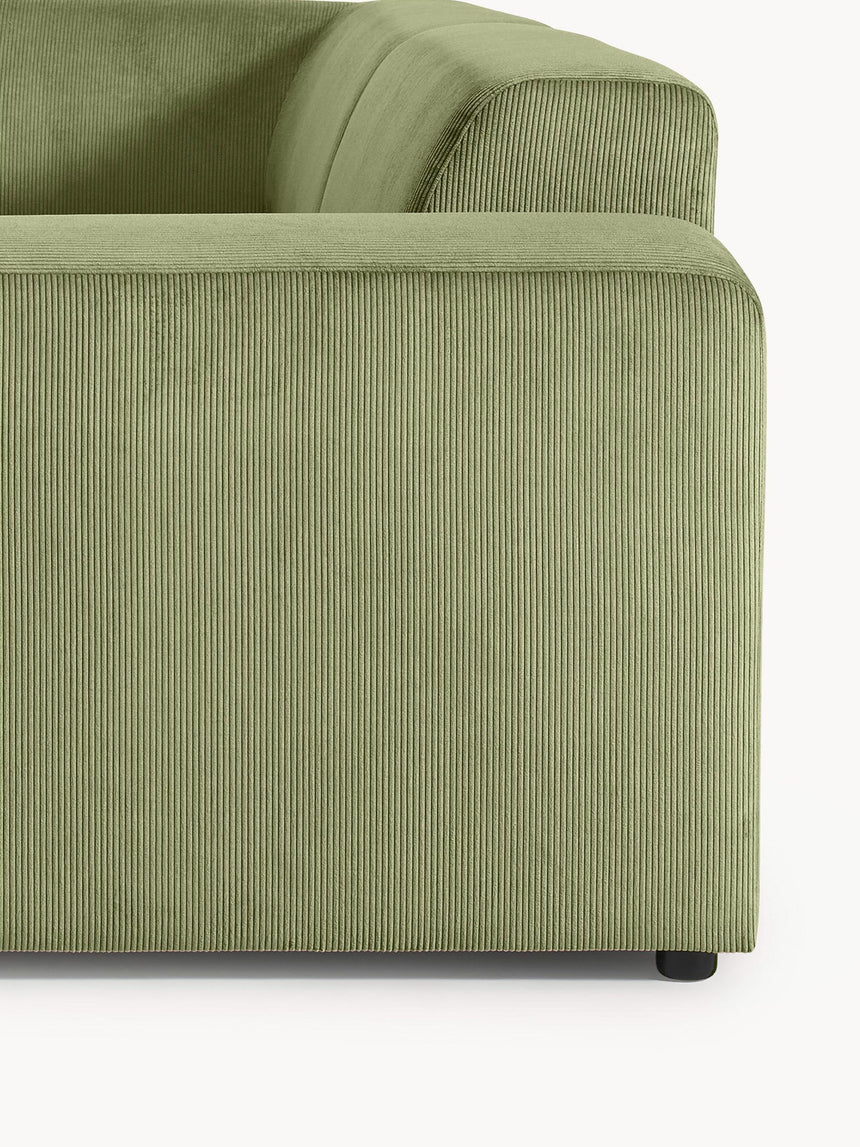 Mira Big Köşe Koltuk Yeşil Fitilli