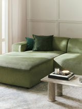 Mira Big Köşe Koltuk Yeşil Fitilli