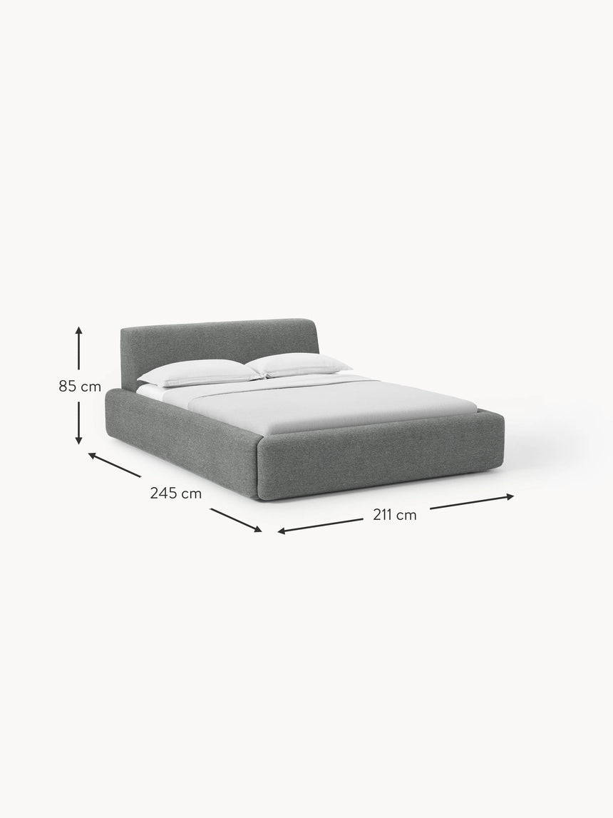 Mira Çift Kişilik Karyola Gri