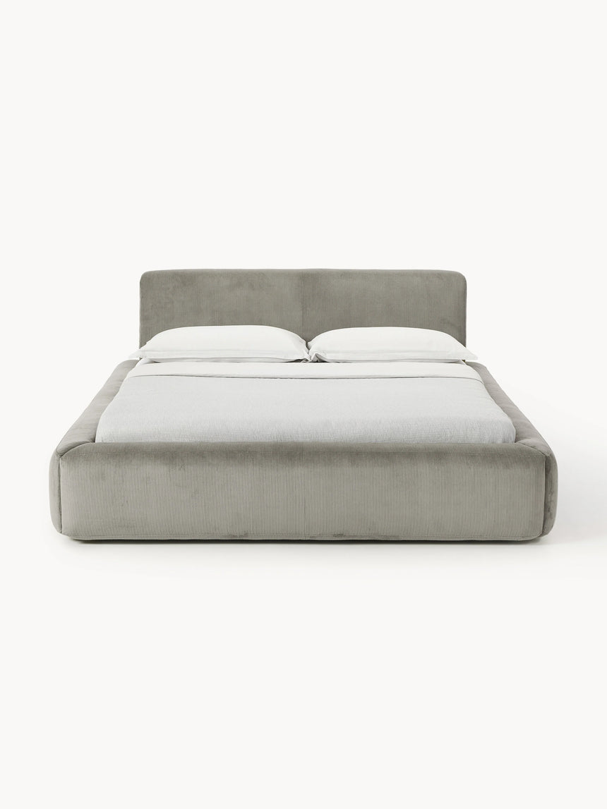 Mira Çift Kişilik Karyola Gri Fitilli