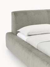 Mira Çift Kişilik Karyola Gri Fitilli