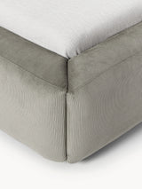 Mira Çift Kişilik Karyola Gri Fitilli