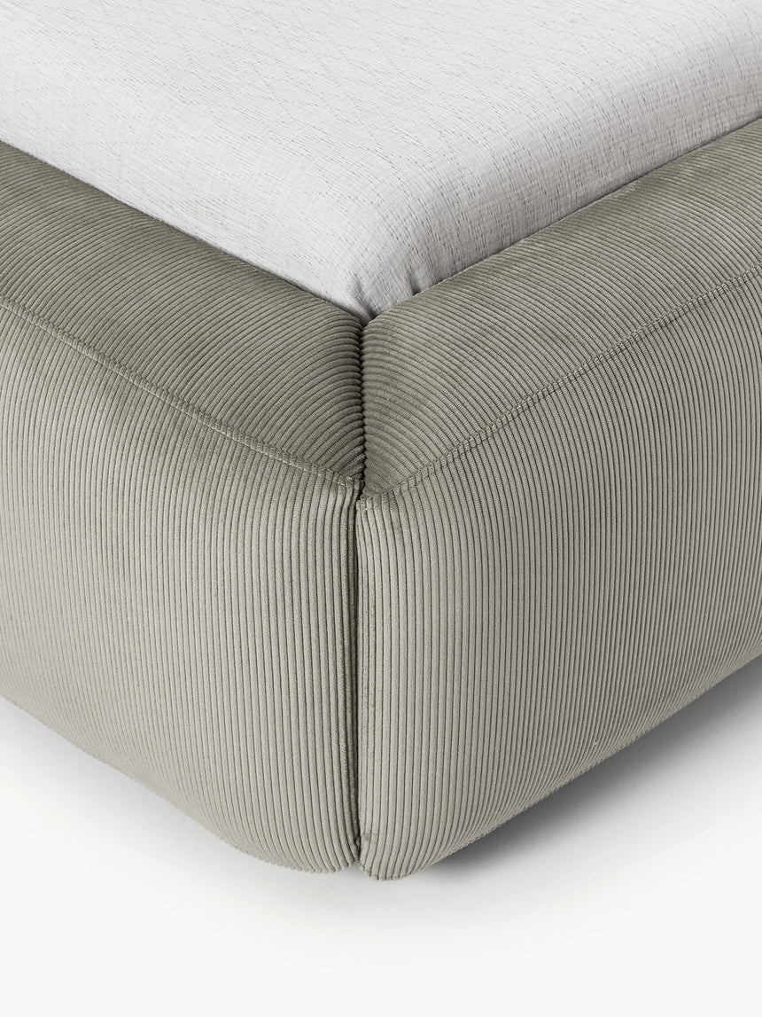 Mira Çift Kişilik Karyola Gri Fitilli