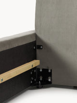 Mira Çift Kişilik Karyola Gri Fitilli