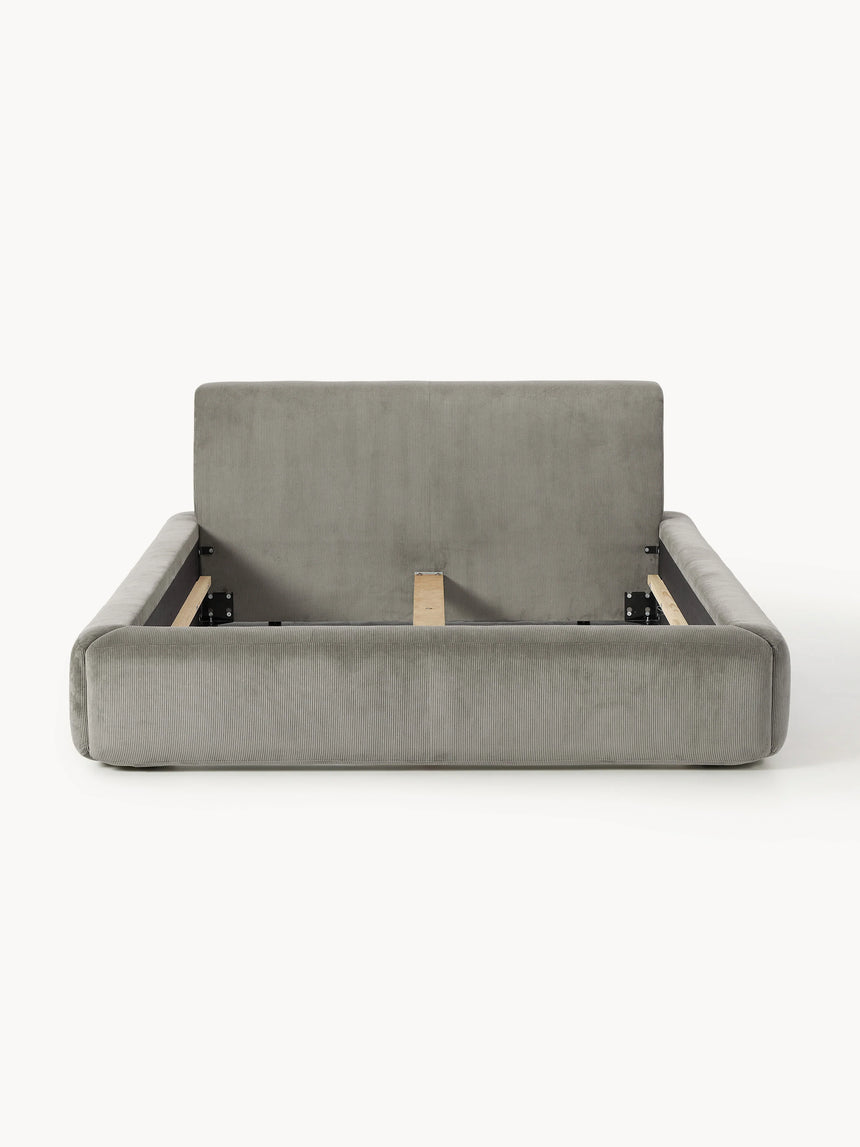 Mira Çift Kişilik Karyola Gri Fitilli