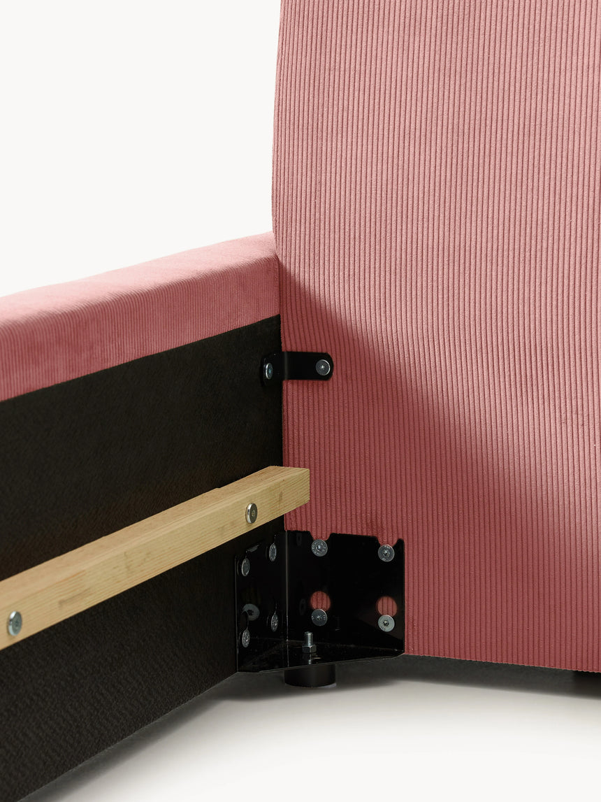 Mira Çift Kişilik Karyola Pembe Fitilli