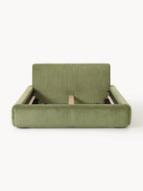 Mira Çift Kişilik Karyola Zeytin Yeşili Fitilli
