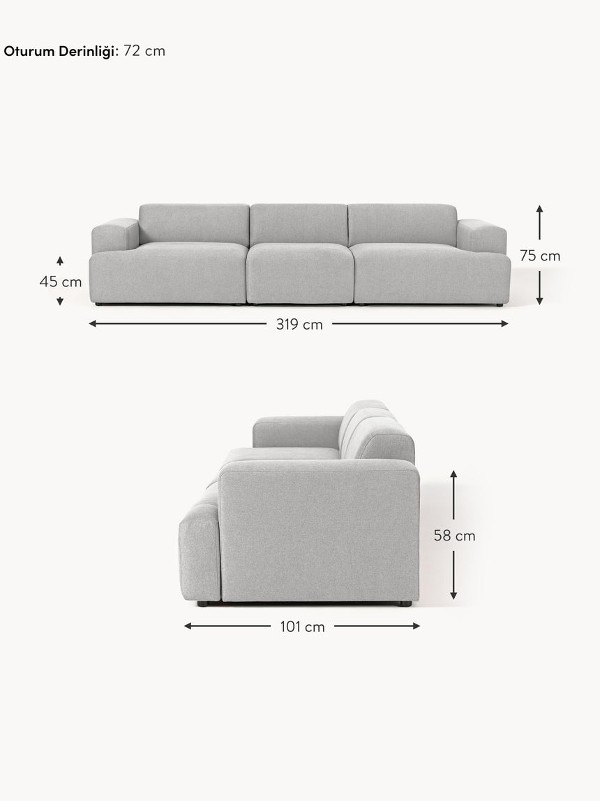Mira Dörtlü Koltuk Açık Gri