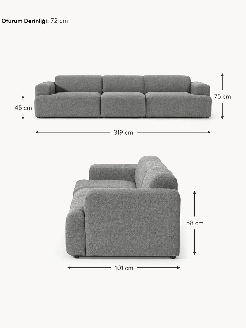 Mira Dörtlü Koltuk Koyu Gri