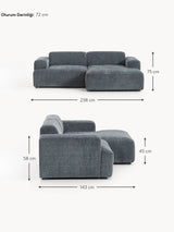 Mira Köşe Koltuk Gri Mavi Şönil