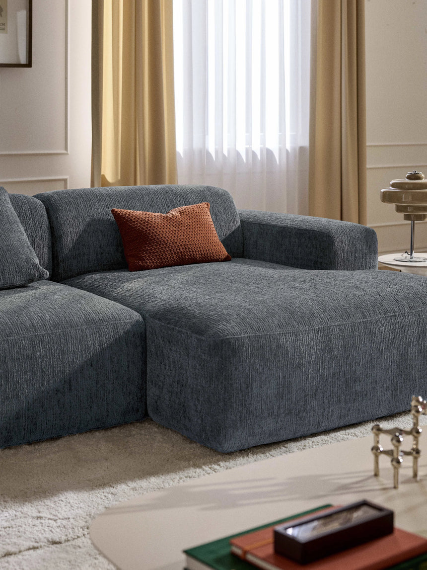 Mira Köşe Koltuk Gri Mavi Şönil