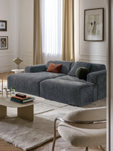 Mira Köşe Koltuk Gri Mavi Şönil