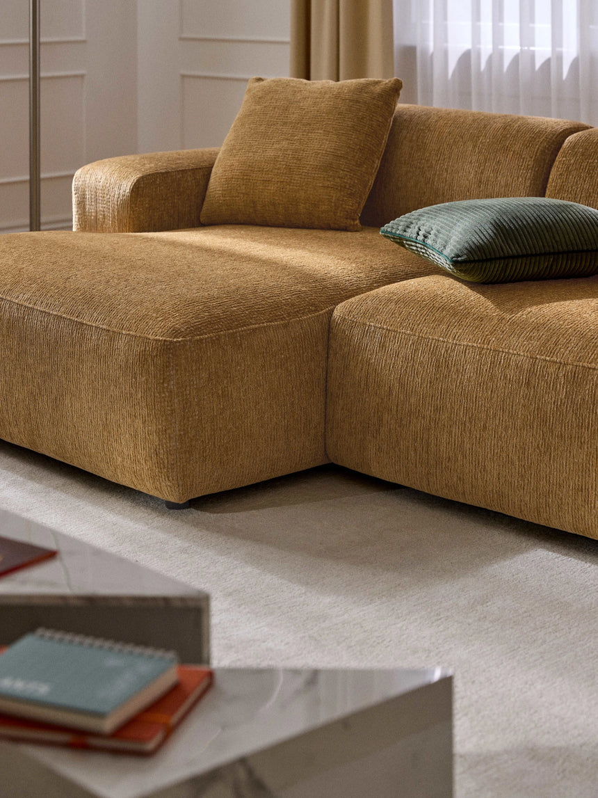 Mira Köşe Koltuk Hardal Sarısı Şönil