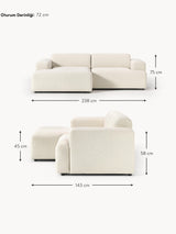 Mira Köşe Koltuk Kırık Beyaz