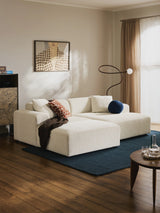 Mira Köşe Koltuk Kırık Beyaz Şönil