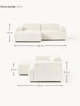 Mira Köşe Koltuk Kırık Beyaz Şönil