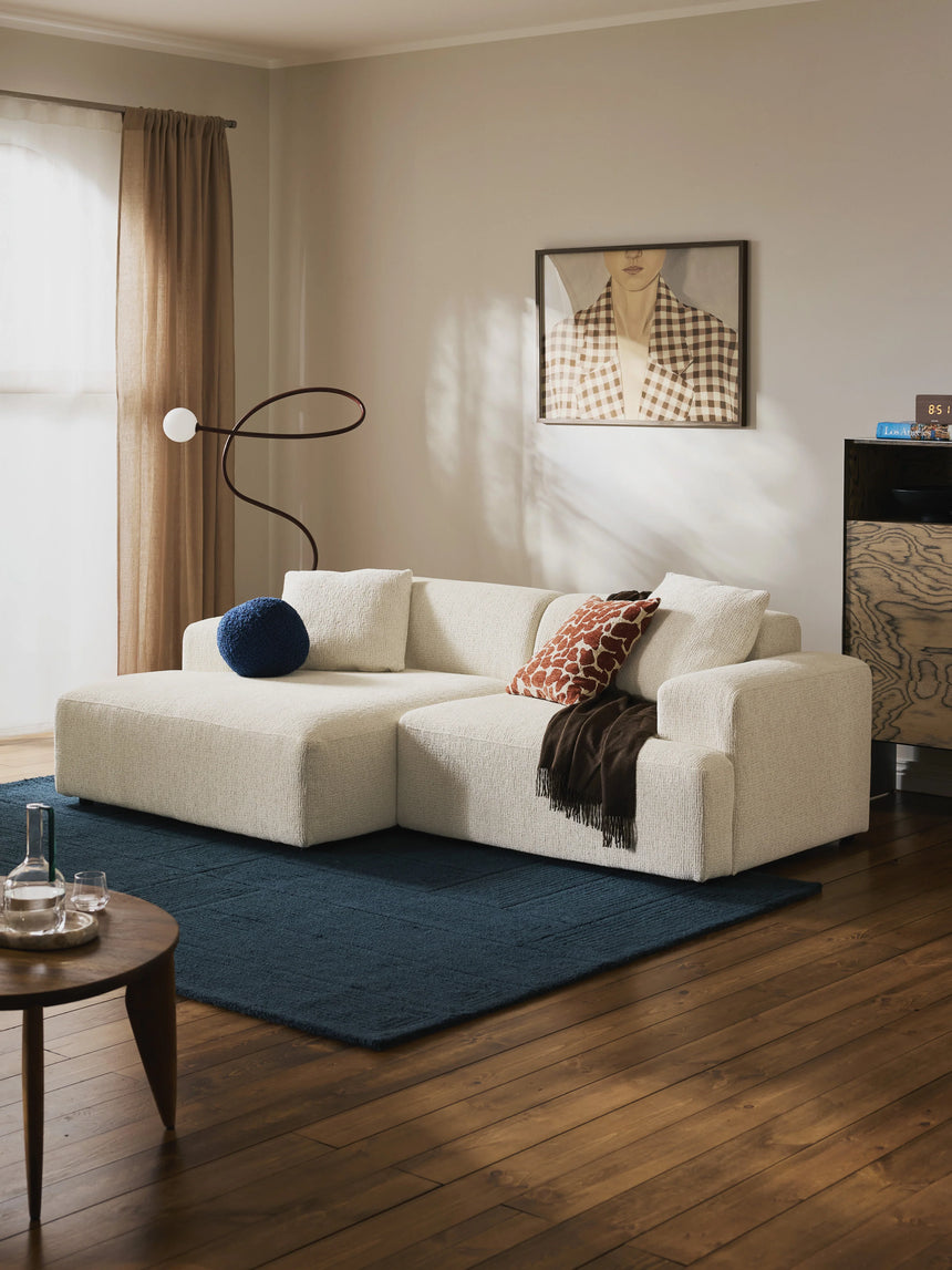 Mira Köşe Koltuk Kırık Beyaz Şönil