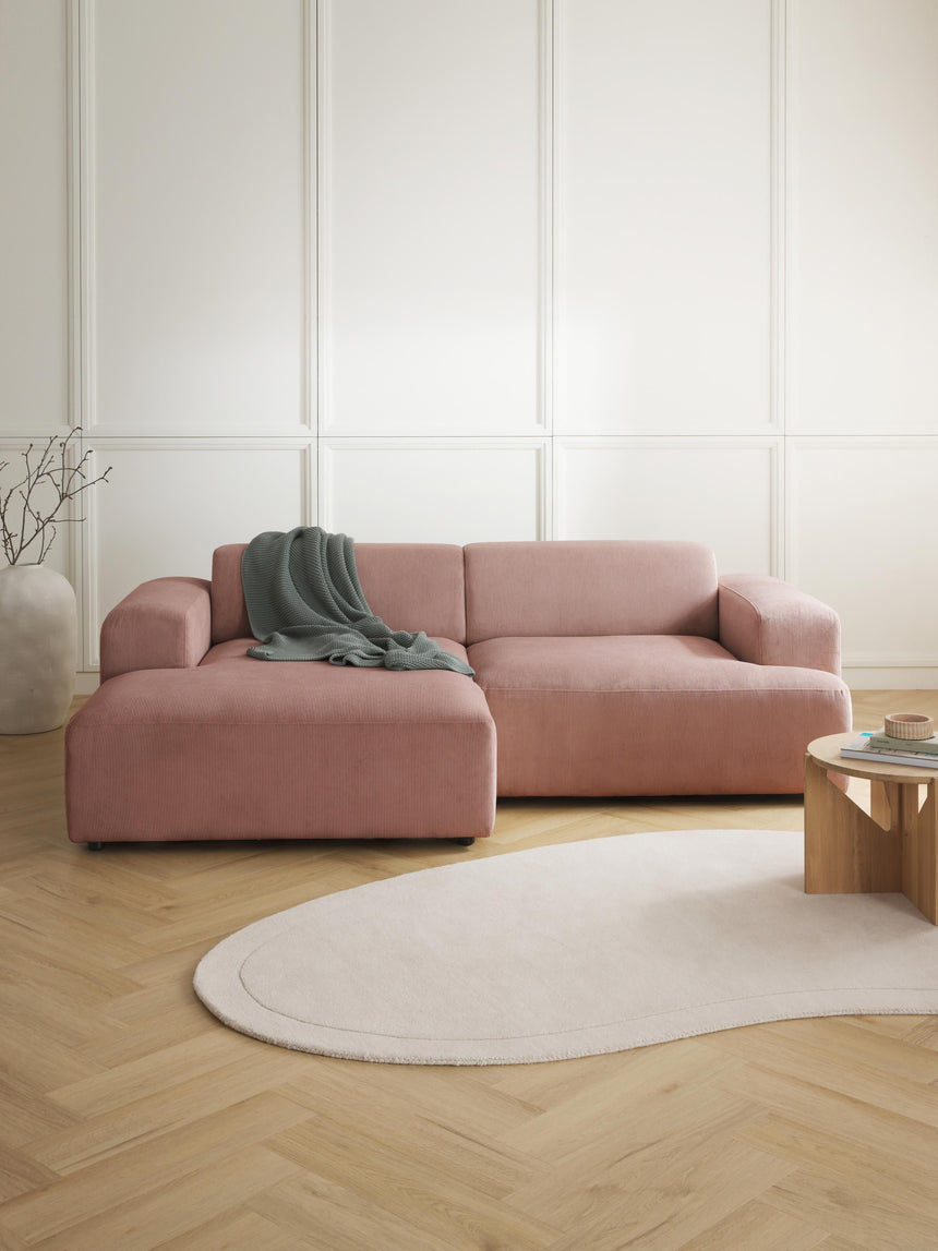 Mira Köşe Koltuk Pembe Fitilli