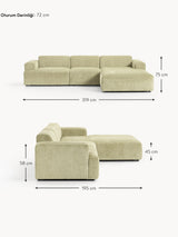 Mira Large Köşe Koltuk Açık Yeşil Şönil