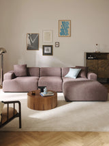 Mira Large Köşe Koltuk Antik Pembe