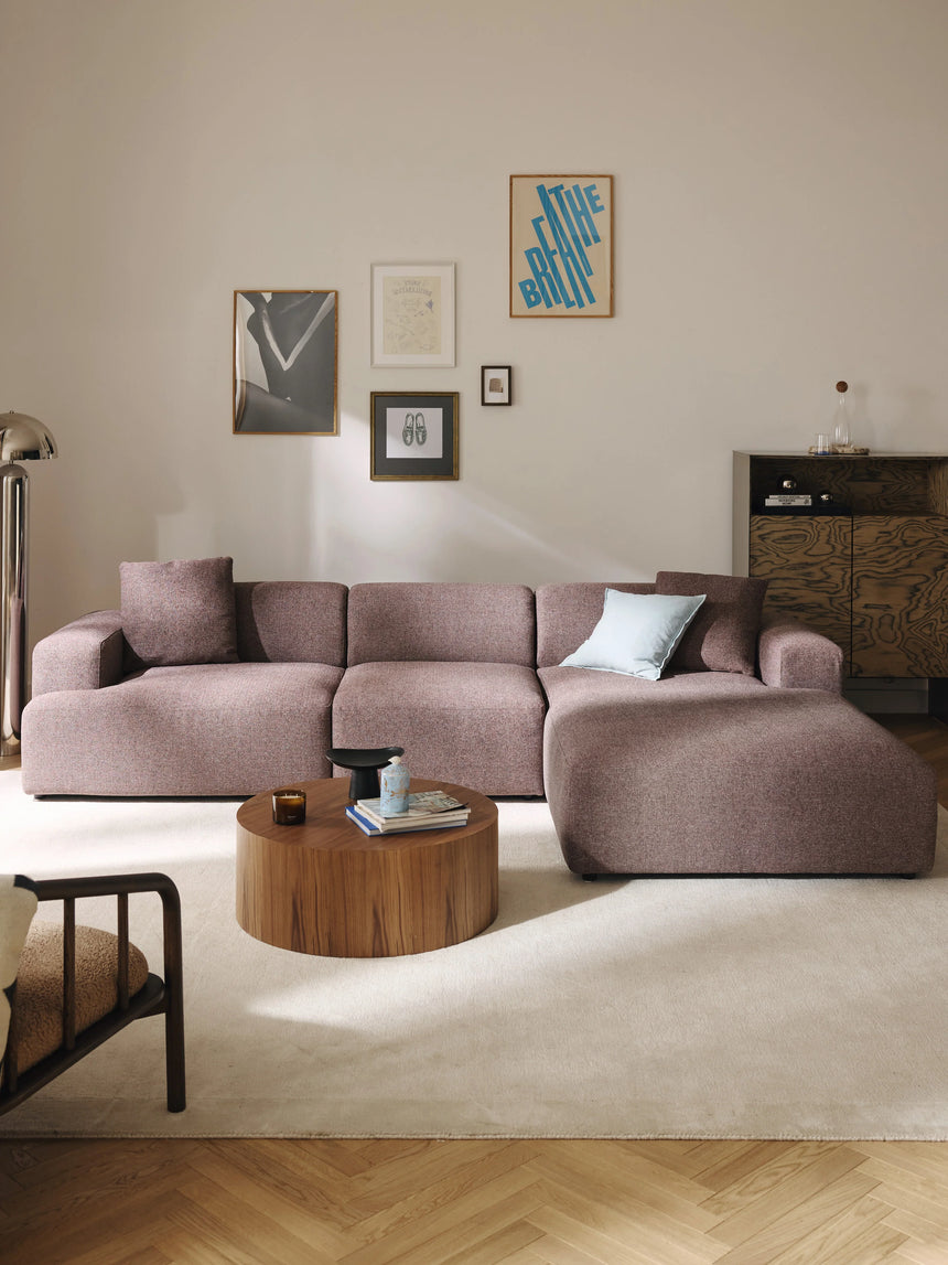 Mira Large Köşe Koltuk Antik Pembe