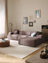 Mira Large Köşe Koltuk Antik Pembe