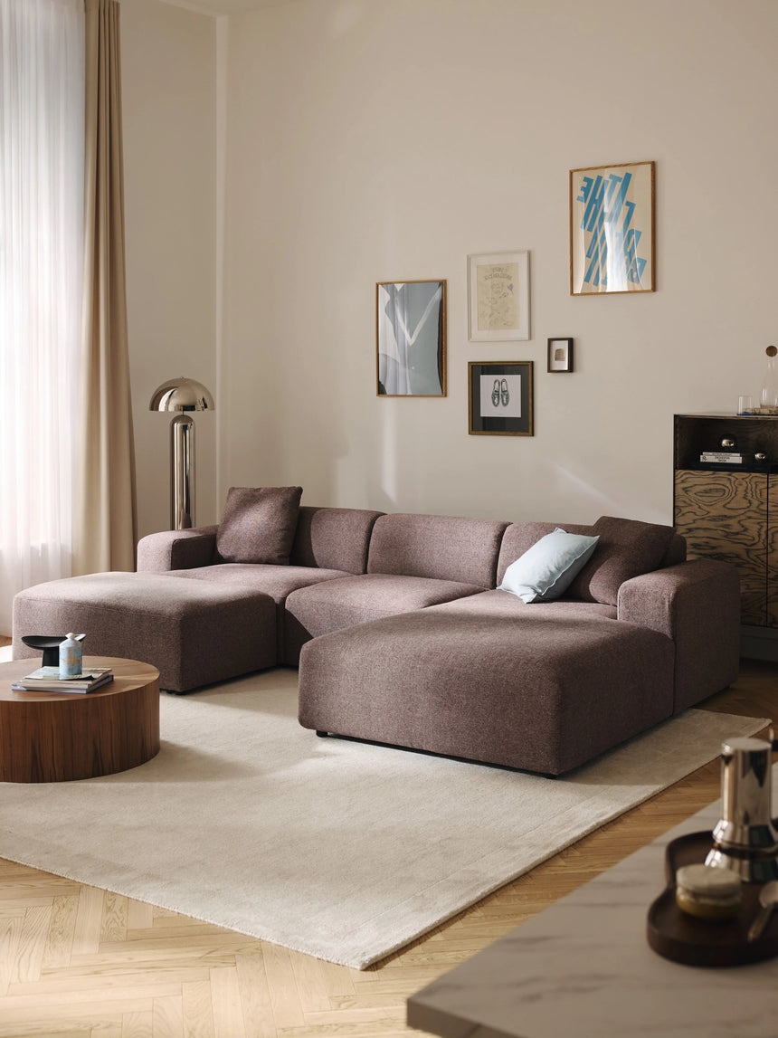 Mira Large Köşe Koltuk Antik Pembe