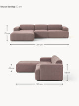 Mira Large Köşe Koltuk Antik Pembe