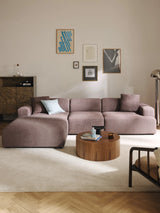 Mira Large Köşe Koltuk Antik Pembe