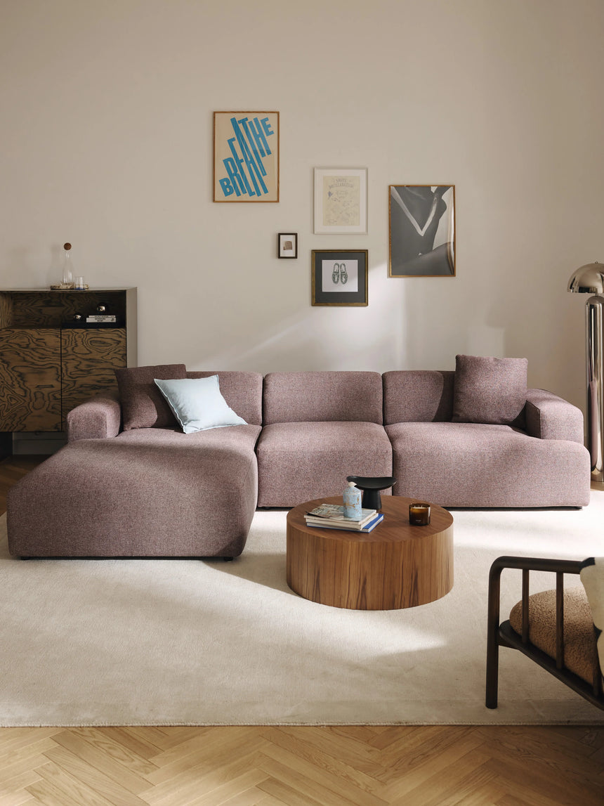 Mira Large Köşe Koltuk Antik Pembe