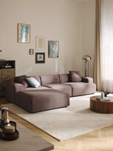 Mira Large Köşe Koltuk Antik Pembe